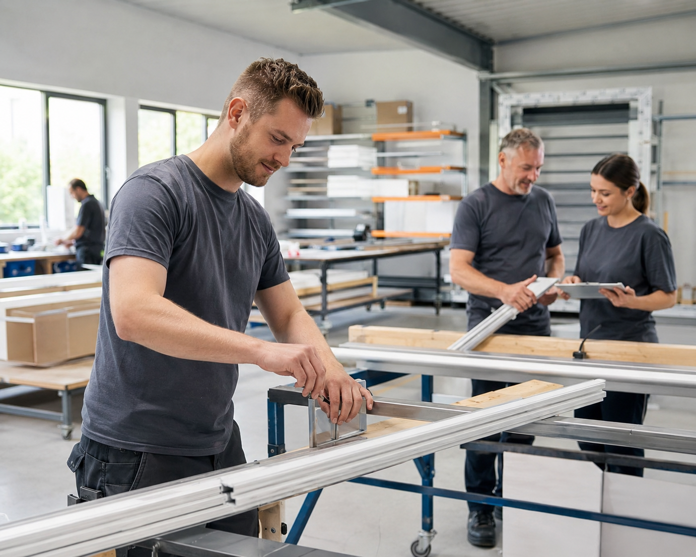 S&T Team in der Werkstatt